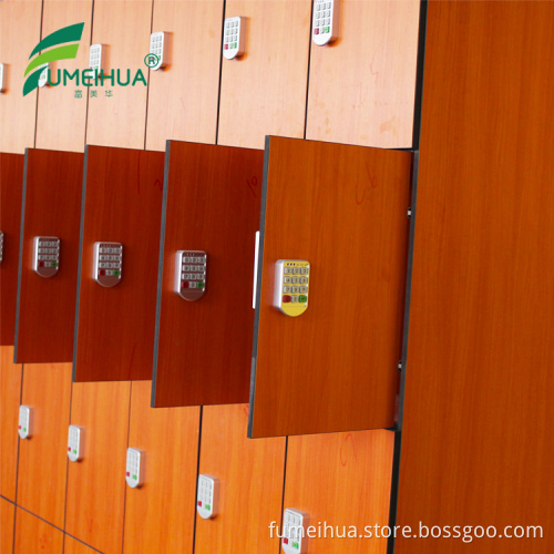 Four Doors HPL Wood Grain Color Locker with Digital Lock